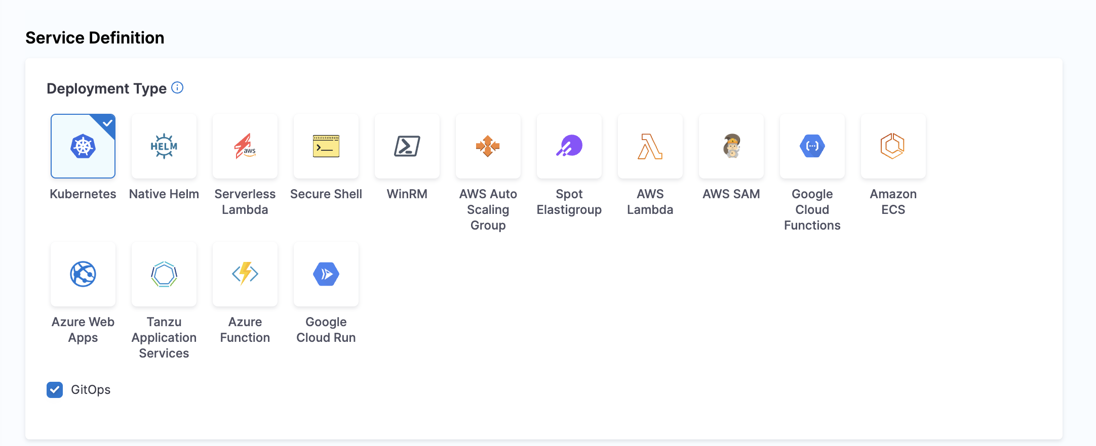 Enable GitOps Option